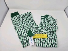 Carters Kids Christmas Xmas Holiday Pajamas PJs 2 Piece Pine Trees Size 10