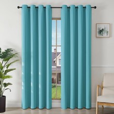 Opaque Curtains with Eyelet Curtains Set of 2, Blackout Curtain Thermovo...
