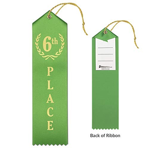 RibbonsNow 1st-6th Place Award Ribbons - 72 Ribbons (12 Each) with Card ...