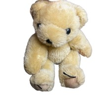 Vintage Style Honey Tan Teddy Bear Plush Stuffed Animal Small 8 Inch Classic Toy