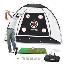 Golf Net, Golf Practice Net and Mat, 10x7FT Hitting Aids for Backyard Driving