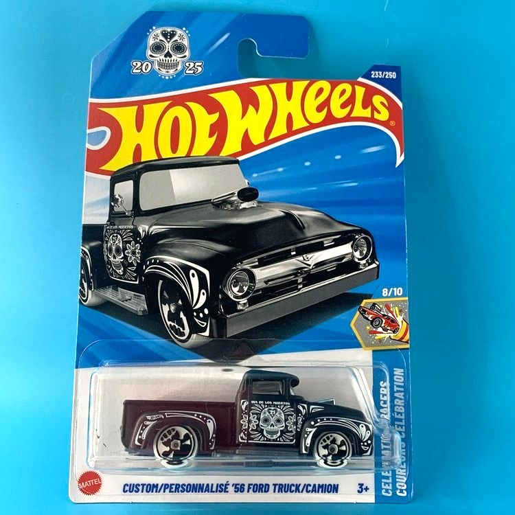 HOT WHEELS 2025 CUSTOM '56 FORD TRUCK MATTE BLACK 233/250 JBB43