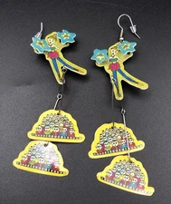 1990s BOOM BOOM WIZ Girl On A Tightrope Circus wants to garden Earrings