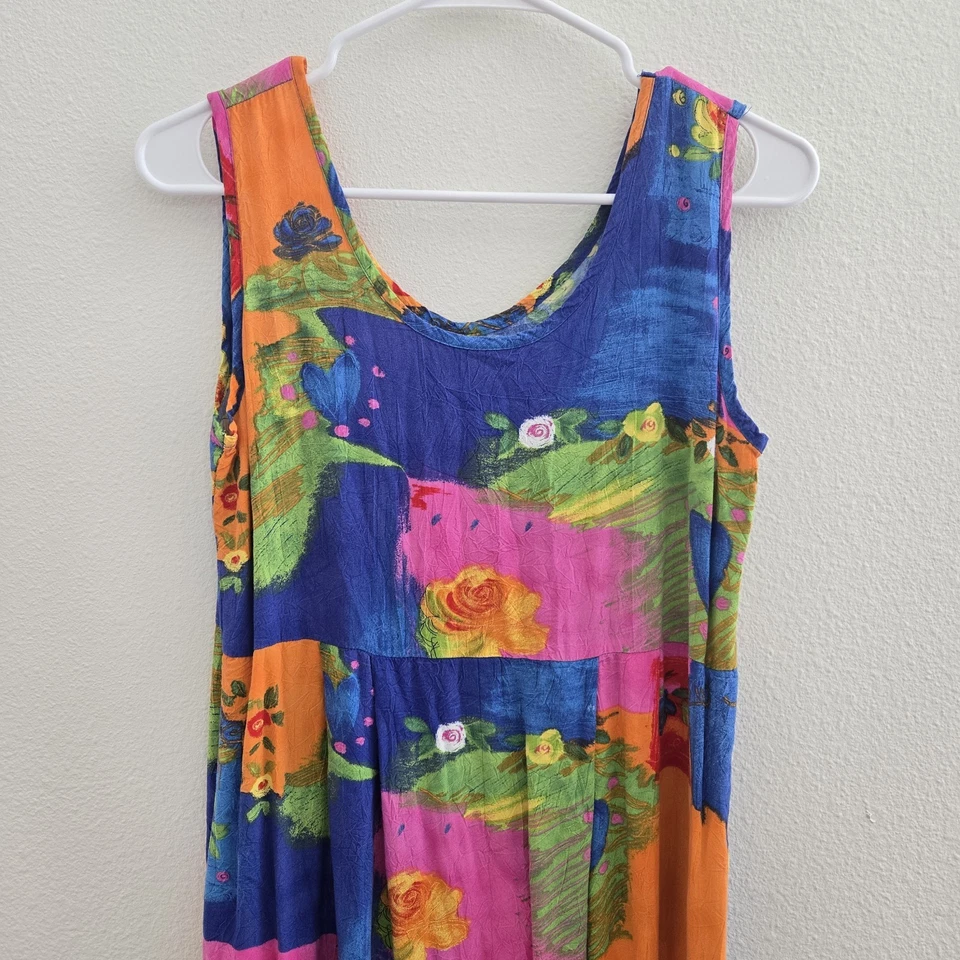 Maxi Vestido Sol Vintage Años 90 Jams World Clásico Rave Mamá Hippie Boho Grunge Pequeño Foto 2 de 4