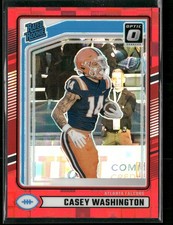2024 Donruss #392 Casey Washington Optic Rated Rookies Preview Red Pandora