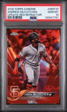 Andrew Mccutchen #'d /25 PSA 10 - 2018 Topps Chrome Update Red Refractor SP