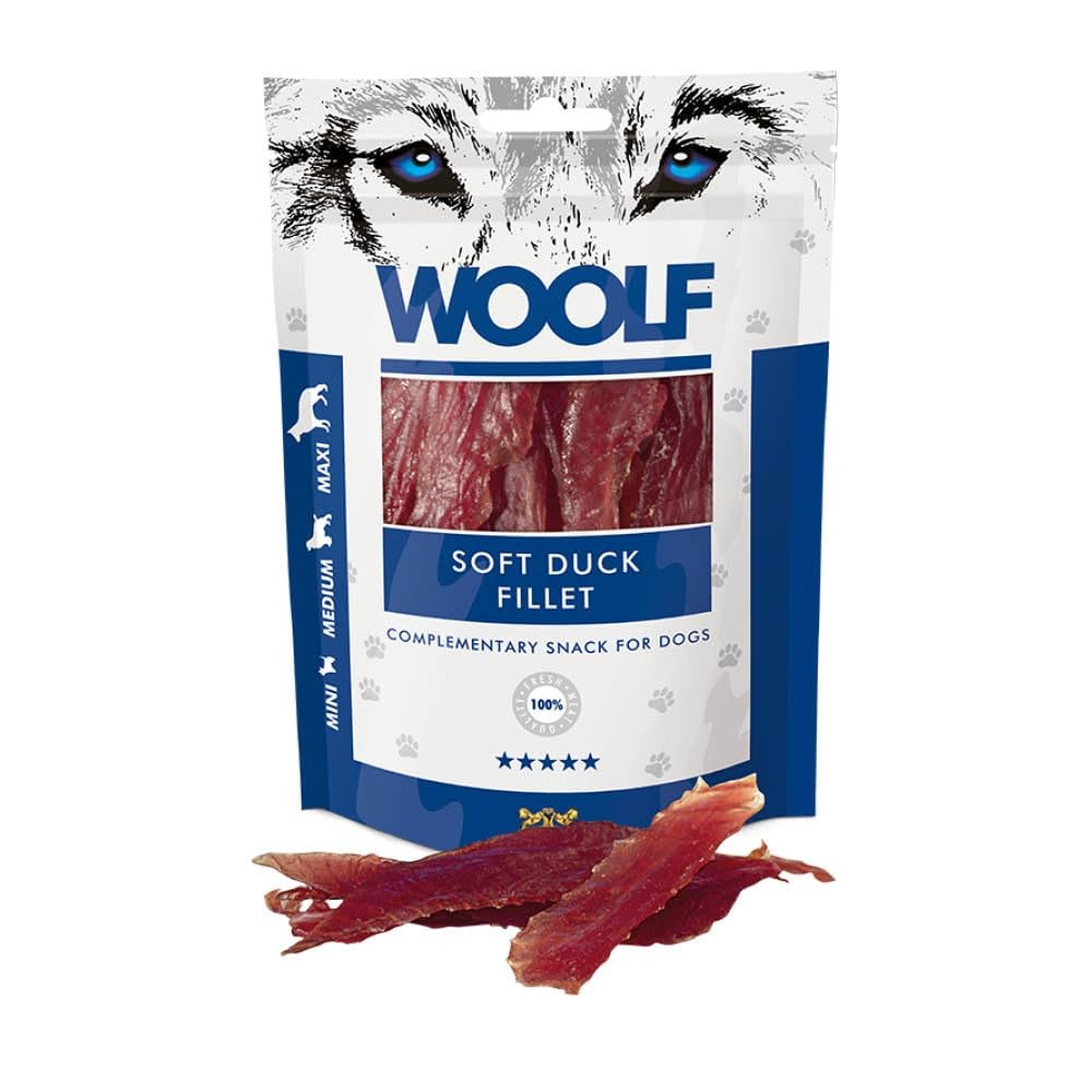 WOOLF Soft Duck Fillet Dog Treats - Complementary Snacks for Dogs. All-Natural
