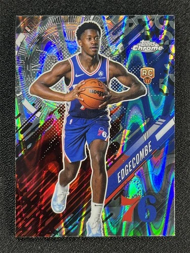 2025 Topps Chrome VJ Edgecombe Refractors RayWave (RAW)