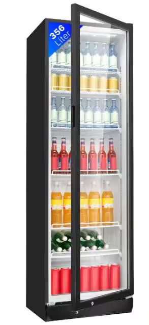 Bomann KSG 7351 Flaschenkühlschrank, 60 cm breit, 356 L, Glastür, Innenraumbeleu