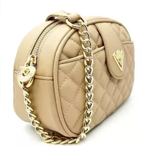 Borsa a tracolla Valentino Orlandi trapuntata V tono oro logo nuova con etichetta