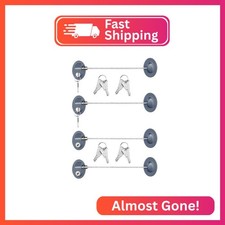 Hotop 4 Pack Cabinet Locks with Keys Mini Fridge Refrigerator Locks for Kids Tod