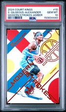 2024 PANINI COURT KINGS MODERN STROKES #10 SHAI GILGEOUS-ALEXANDER 26/99 PSA 10