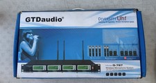 GTDaudio Wireless Microphone System UHF- 4 Lavaliere Mics W/Transmitters G-787L