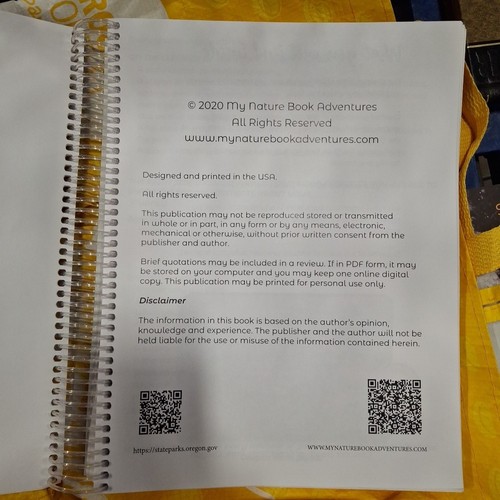 Oregon State Parks Adventure Book; Spiral Workbook - Unused - Picture 5 of 8