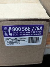 Thermal BPA-Free 12.8 Credit Card Machine Receipt Paper - 55'/Roll - 50/Case -