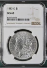 1883 O Morgan Silver Dollar NGC MS-63