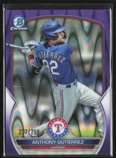 Anthony Gutierrez 2023 Bowman Chrome Purple Raywave Refractor /250 #BCP-85 Texas