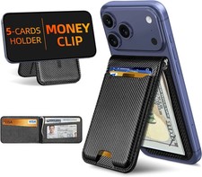 For Magsafe Wallet with Money Clip, Strongest Magnetic Wallet for iPhone 17/16/1