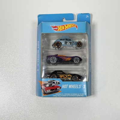 #ad Hot Wheels 2016 3 Pack K5904 Blue Purple Black Cars $8.11