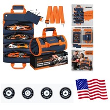 Tool Bag Roll Up, Heavy Duty Rolled Empty Tool Storage Organization, Portable...