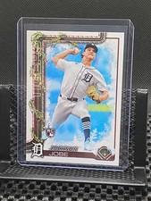 Jackson Jobe RC 2025 Topps Holiday - Frosty Field  Variation (SSP) - #160 Tigers