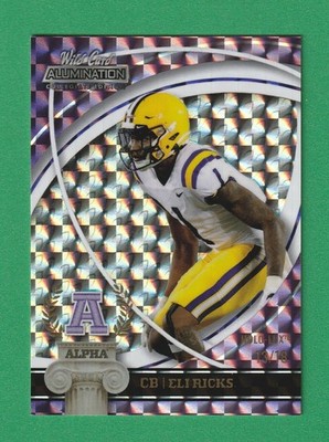 ELI RICKS 2021 Wild Card Alumination NIL Alpha Holo Lux Purple RC 22 Rookie /18*
