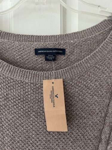 American Eagle Traveling Cable Sweater Light Brown Size Small Brand New w/tags - Picture 3 of 3