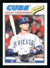 2026 Topps Heritage #28 Nico Hoerner Chicago Cubs 66758