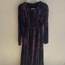 NEW Anthropologie Burnout Velvet Maxi Dress size 2