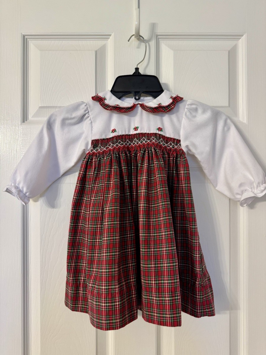 Petit Ami Girls Smocked Christmas Holiday Red Green Plaid Dress 18 Mos. | eBay Petit Ami Girls Smocked Christmas Holiday Red Green Plaid Dress 18 Mos. | eBay