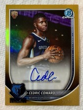 2025-26 Bowman Chrome Cedric Coward Rookie Gold Refractor /50 SSP Auto #BCA-CC