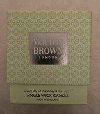 Molton Brown Dewy Lily of The Valley and Star Anise 180g Candle Brand New Boxed