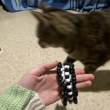 Black and white Kandi rotator cuff