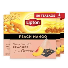 Lipton Black Tea Peach Mango Pyramid Teabags 80 Teabags