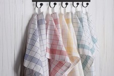 Geschirrtuch Küchenhandtuch Halbleinen kochfest, 60 x 80 cm, in 4 Farben