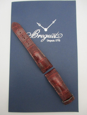 Breguet Reptilian Leather 20mm x 16mm Burgundy Watch Strap Bands 105mm + 65mm