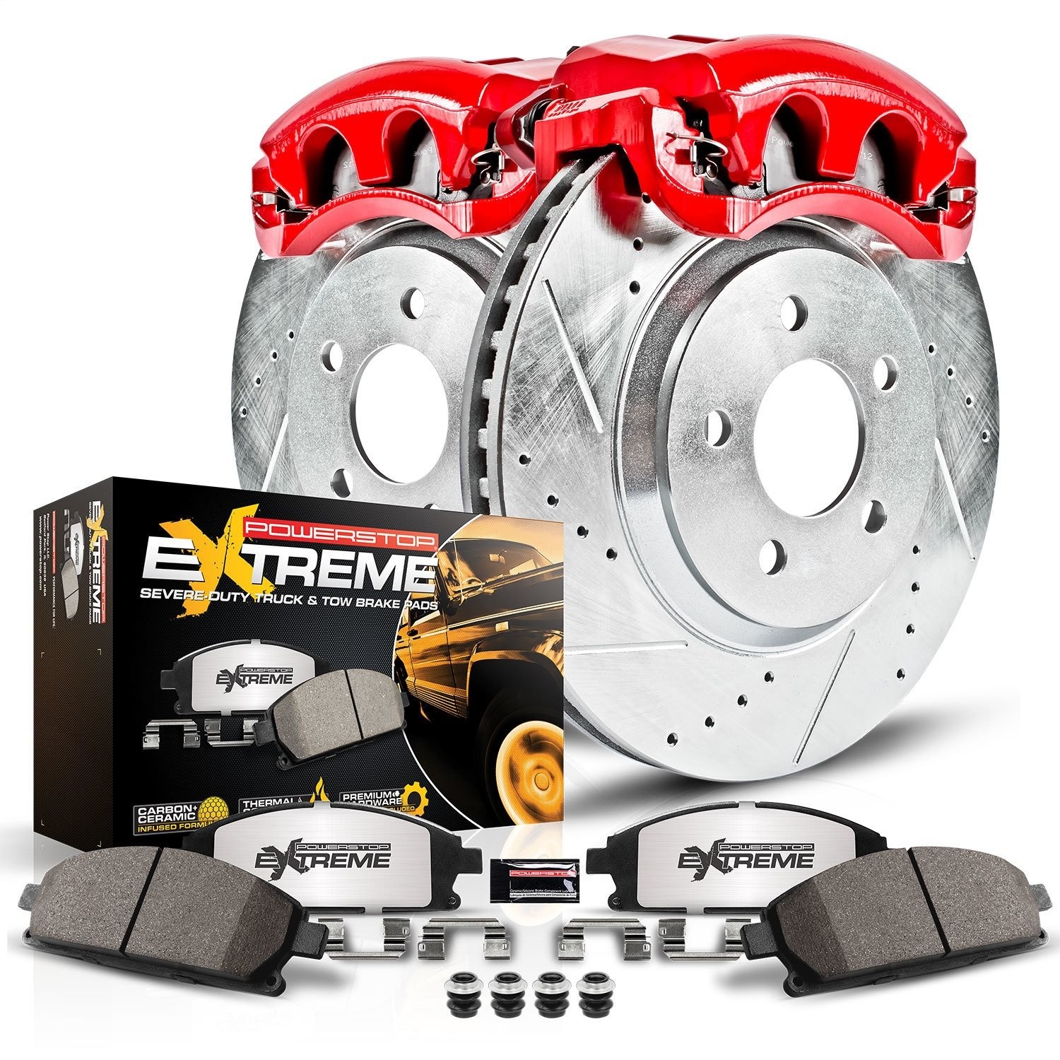 Power Stop KC2405A-36 Truck and Tow Z36 Brake Upgrade Kit Cross-Drilled and Slot