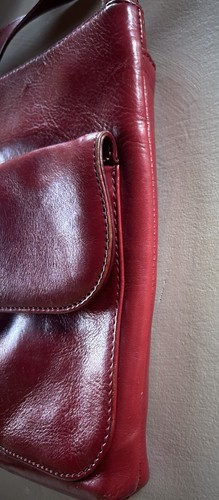 Hobo International Candy Apple Red Leather Crossbody Bag - Picture 9 of 11
