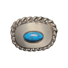 WESTERN STYLE Steel BELT BUCKLE -Turquoise St...