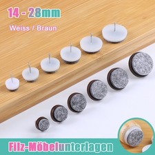 Round Felt Furniture Pads Nail-On Furniture Sliders Floor Protectors 14mm-22mm