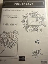 Stampin' Up FULL of LOVE Stamps Set of 7 Images And Sentiments FREE SHIPPING 