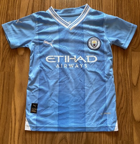 Manchester City youth size S/M Puma jersey soccer used Futbol