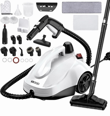 #ad KroQo Steam Cleaner Heavy Duty Canister Steamer W 23 Accessories Steam Mop White $79.88