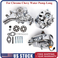 Water Pump Chrome High Volume For Sbc Chevy 283 305 350 400 Long Water Pump Lwp