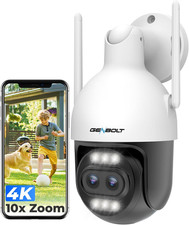 GENBOLT 4K PTZ Wifi Überwachungskamera Aussen Mit Poe,8Mp Dual Objektiv CCTV Kam