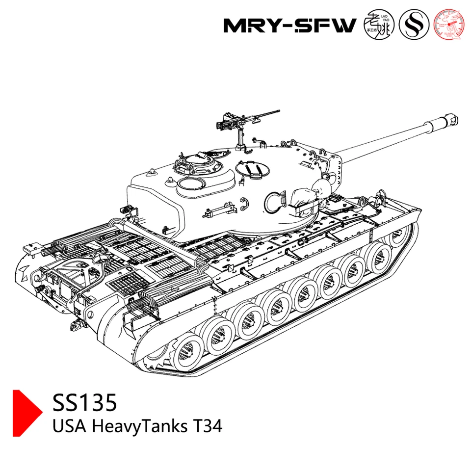 SSMODEL SS72135 1/72 Military Model USA HeavyTanks T34 WOT - Image 2 of 3