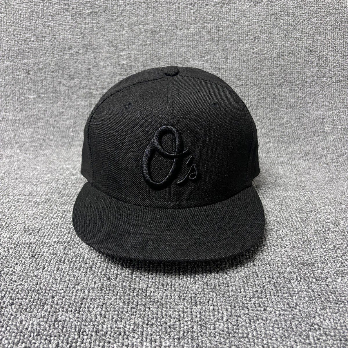New Era 59FIFTY Baltimore Orioles O's Blackout Basic Fitted Hat 6 7/8