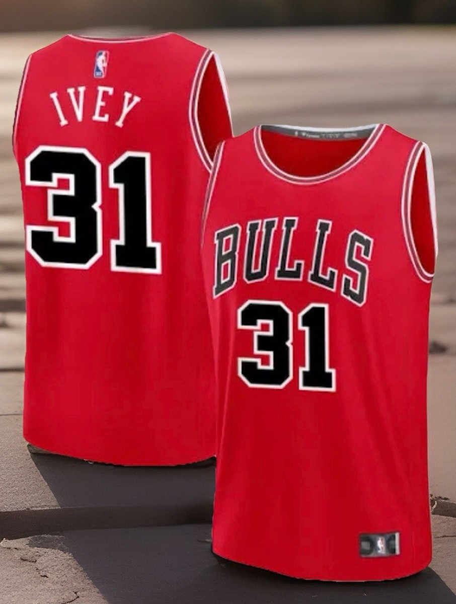 NWT! Chicago Bulls Jaden Ivey #31 Red Retro Stitched Jersey S-3XL