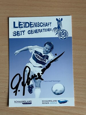Franz-Josef Steininger MSV Duisburg Autogrammkarte original signiert #S20233