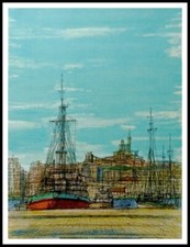 Jean CARZOU : MARSEILLE NOTRE DAME DE LA GARDE, lithographie signée 1966
